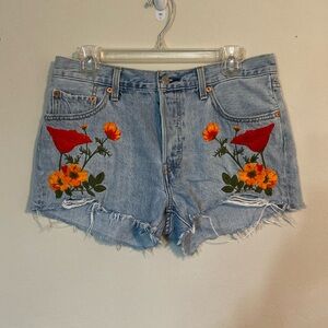 Embroidered shorts
